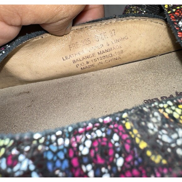 Alegria Mule Clogs Leather Multicolor Floral Sz 37 - Picture 9 of 9